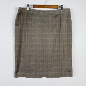 Lane Bryant Plus Size 16 Glen Plaid Pencil Skirt Career Business Work